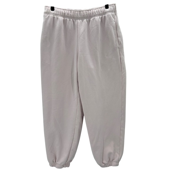 Athleta Women's Forever Fleece Light Pink Sweatpants Joggers Size Medium - Picture 2 of 10